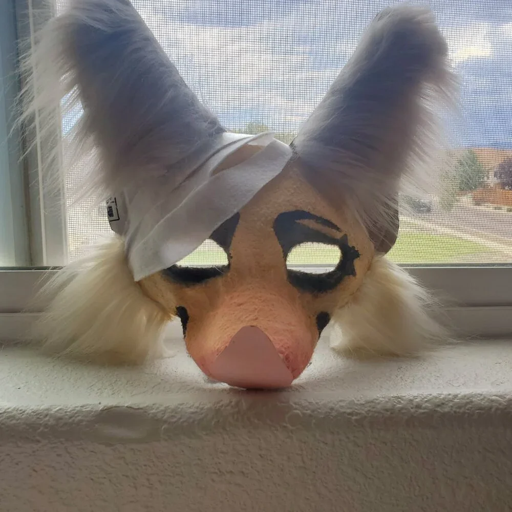 Albino Bat Therian Mask